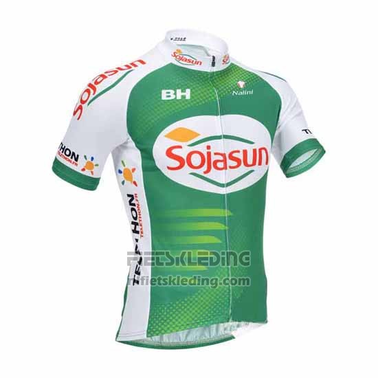 2013 Fietskleding Sojasun Wit en Groen Korte Mouwen en Koersbroek