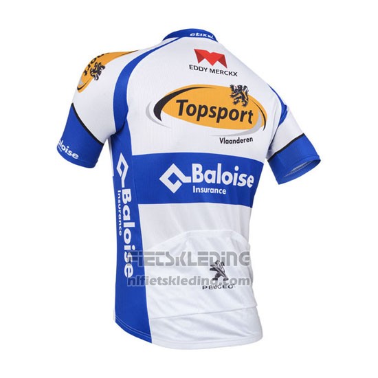 2013 Fietskleding Topsport Wit en Azuur Korte Mouwen en Koersbroek
