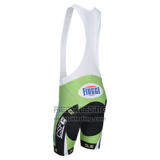 2014 Fietskleding Bardiani Wit en Groen Korte Mouwen en Koersbroek