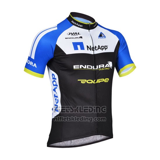 2014 Fietskleding Netapp Zwart en Blauw Korte Mouwen en Koersbroek