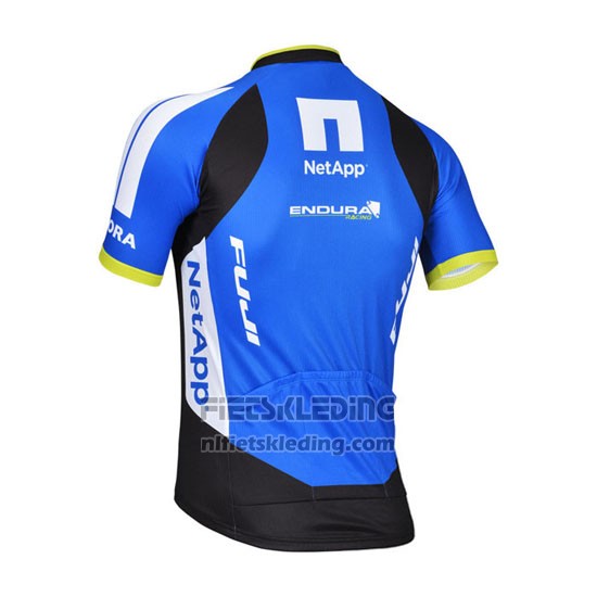 2014 Fietskleding Netapp Zwart en Blauw Korte Mouwen en Koersbroek