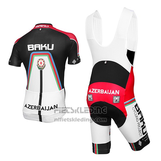 2015 Fietskleding Baku Zwart en Wit Korte Mouwen en Koersbroek
