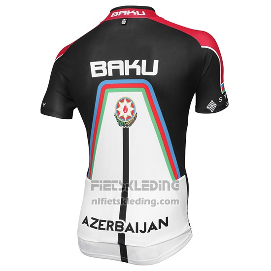 2015 Fietskleding Baku Zwart en Wit Korte Mouwen en Koersbroek