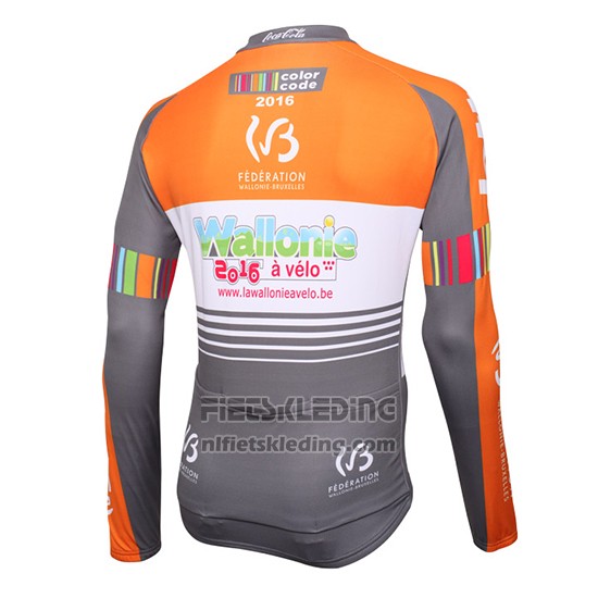 2015 Fietskleding Color Code Ml Oranje Lange Mouwen en Koersbroek
