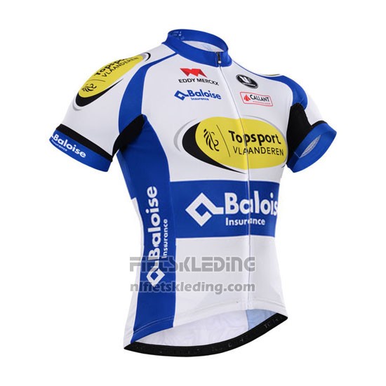 2015 Fietskleding Topsport Wit en Azuur Korte Mouwen en Koersbroek