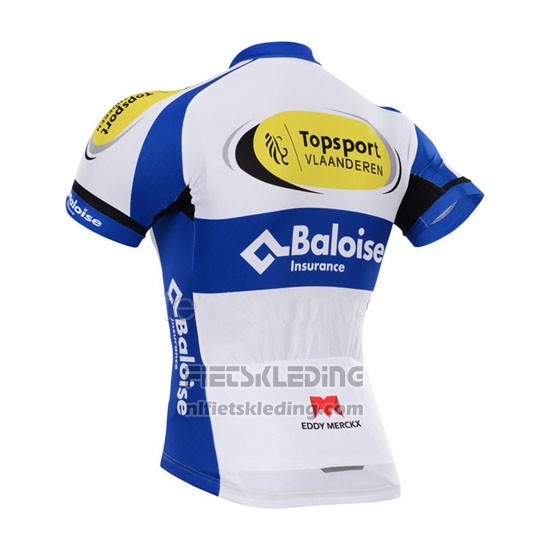 2015 Fietskleding Topsport Wit en Azuur Korte Mouwen en Koersbroek