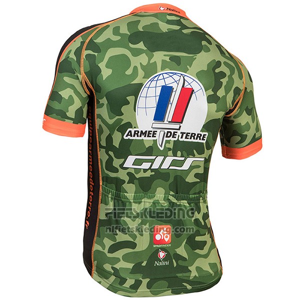 2017 Fietskleding Armee DE Terre Camouflage Korte Mouwen en Koersbroek