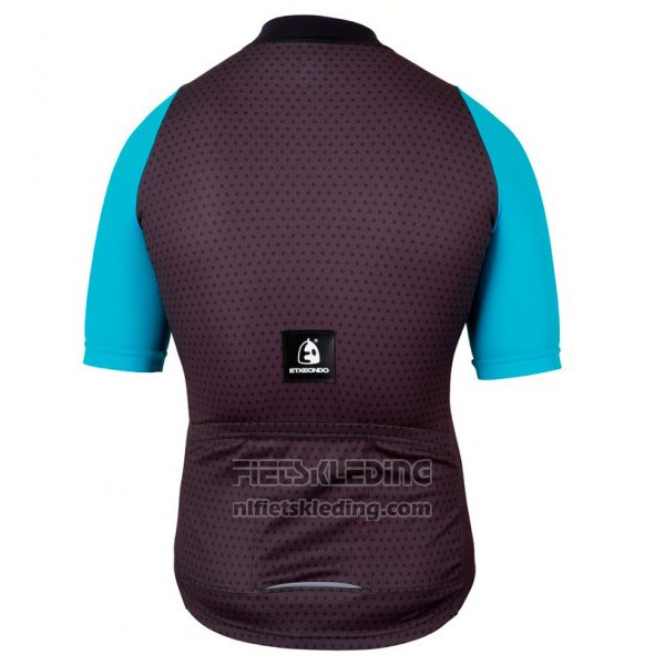 2017 Fietskleding Etxeondo Neo Zwart en Blauw Korte Mouwen en Koersbroek