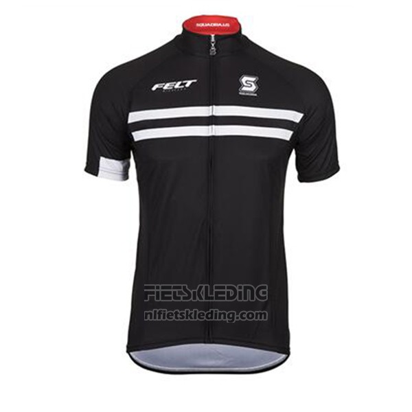 2017 Fietskleding Felt Zwart en Wit Korte Mouwen en Koersbroek