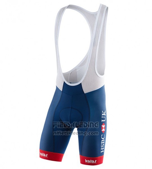 2017 Fietskleding Kalas HSBC GB Blauw en Wit Korte Mouwen en Koersbroek