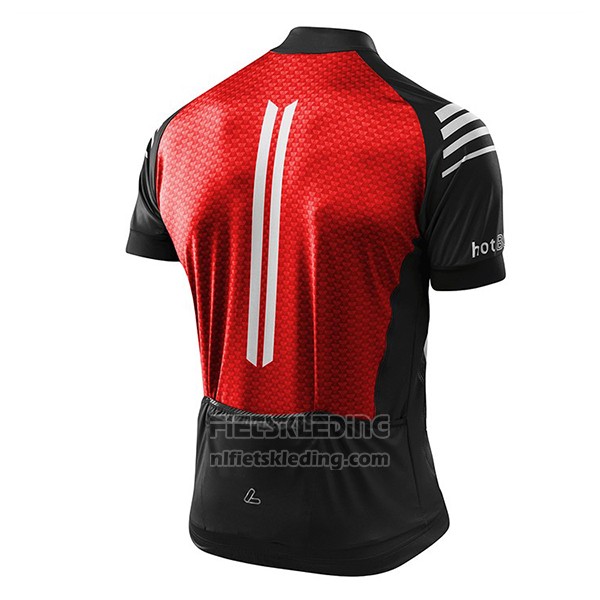 2017 Fietskleding Loffler Zwart en Rood Korte Mouwen en Koersbroek