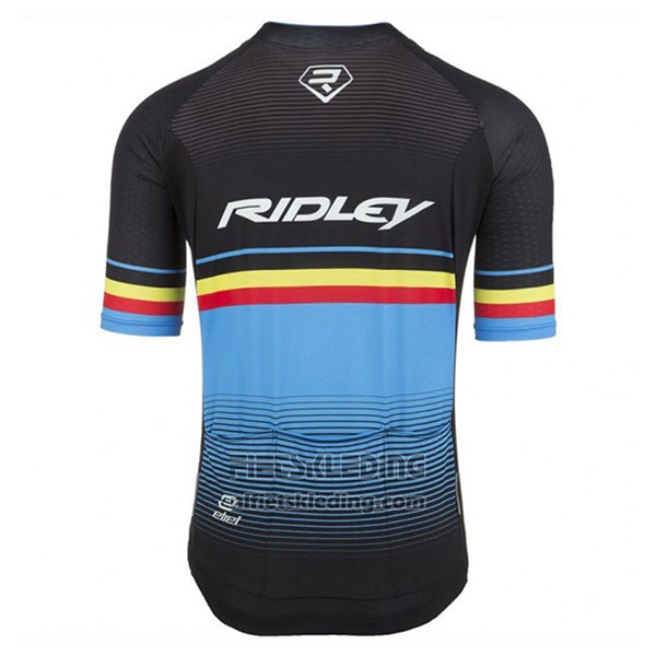 2017 Fietskleding Ridley Rincon Lichtblauw en Zwart Korte Mouwen en Koersbroek