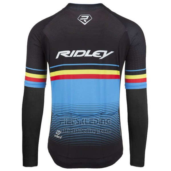2017 Fietskleding Ridley Rincon Zwart en Blauw Lange Mouwen en Koersbroek