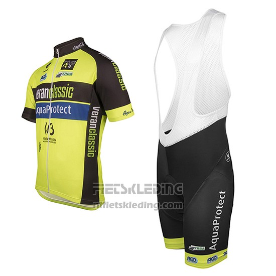 2017 Fietskleding Wb Verlanclassics Aquality Project Groen en Zwart Korte Mouwen en Koersbroek
