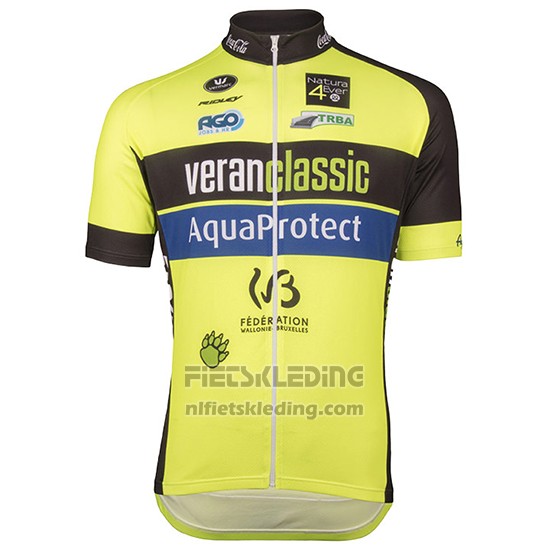 2017 Fietskleding Wb Verlanclassics Aquality Project Groen en Zwart Korte Mouwen en Koersbroek