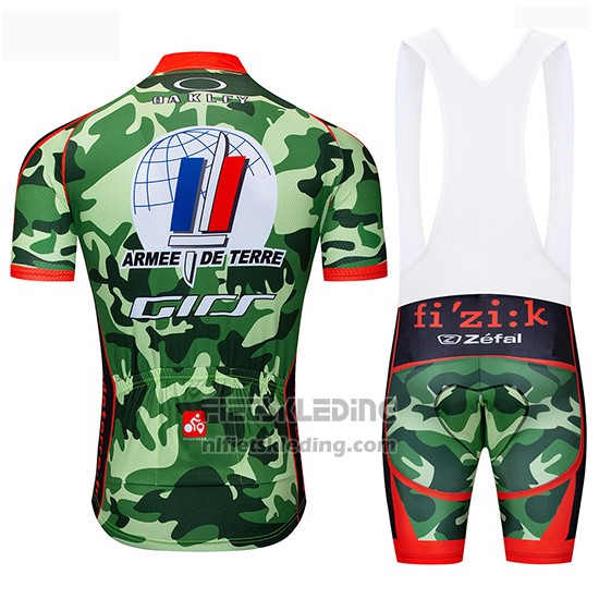 2019 Fietskleding Armee DE Terre Camouflage Korte Mouwen en Koersbroek