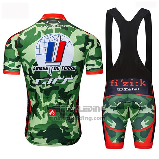 2019 Fietskleding Armee DE Terre Camouflage Korte Mouwen en Koersbroek