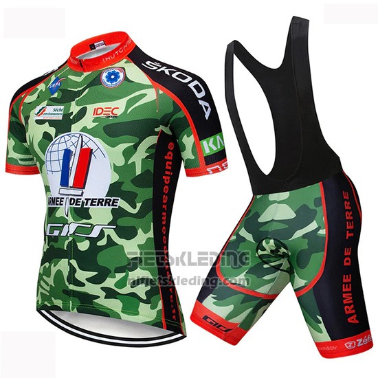 2019 Fietskleding Armee DE Terre Camouflage Korte Mouwen en Koersbroek