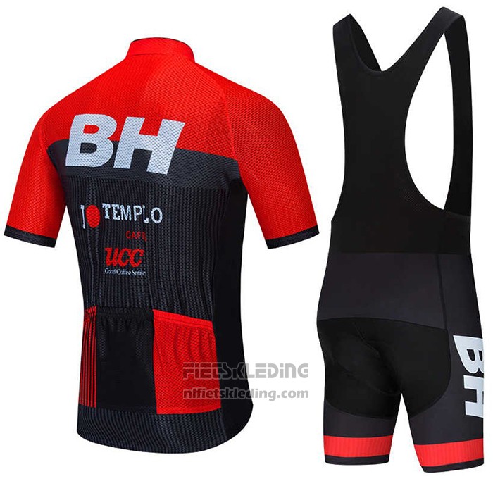 2020 Fietskleding BH Templo Rood Zwart Wit Korte Mouwen en Koersbroek