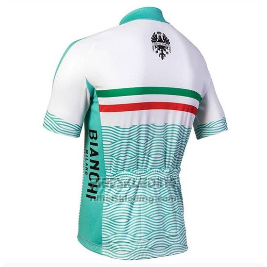 2018 Fietskleding Bianchi Attone Wit en Groen Korte Mouwen en Koersbroek