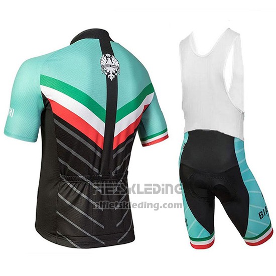 2018 Fietskleding Bianchi Tiera Lichte Groen en Zwart Korte Mouwen en Koersbroek