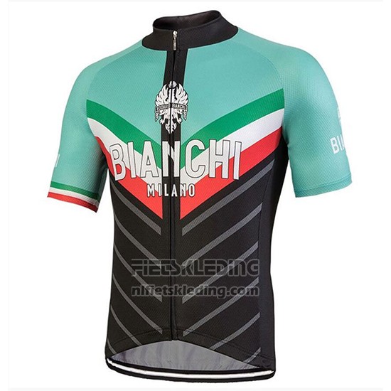 2018 Fietskleding Bianchi Tiera Lichte Groen en Zwart Korte Mouwen en Koersbroek