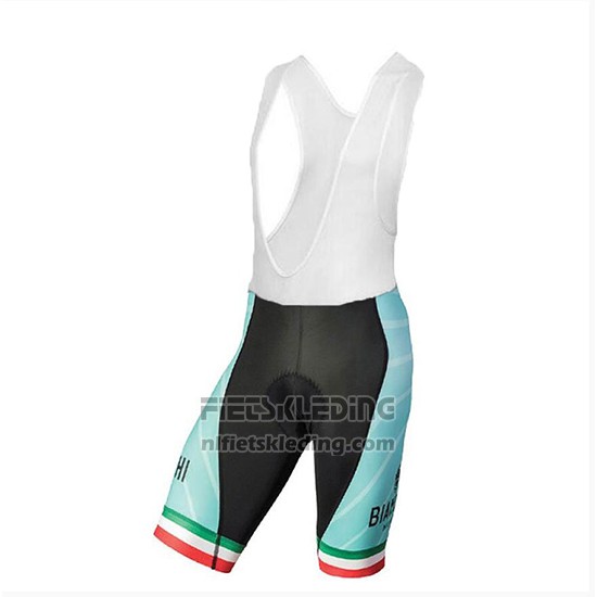 2018 Fietskleding Bianchi Tiera Lichte Groen en Zwart Korte Mouwen en Koersbroek
