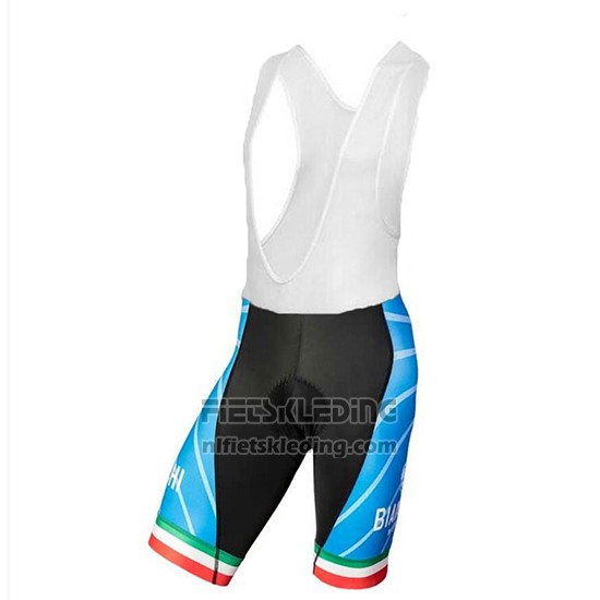2018 Fietskleding Bianchi Tiera Wit en Blauw Korte Mouwen en Koersbroek