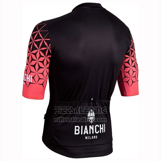 2019 Fietskleding Bianchi Milano Conca Zwart Rood Korte Mouwen en Koersbroek