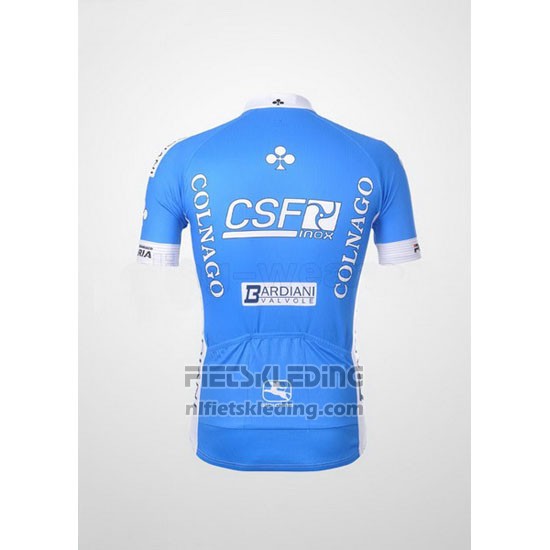 2012 Fietskleding Colnago Azuur en Wit Korte Mouwen en Koersbroek