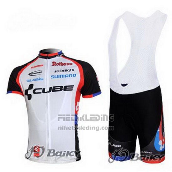 2011 Fietskleding Cube Zwart en Wit Korte Mouwen en Koersbroek