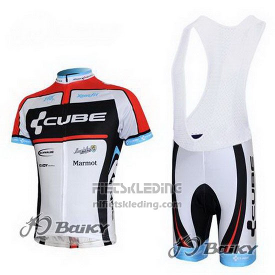 2012 Fietskleding Cube Zwart en Wit Korte Mouwen en Koersbroek