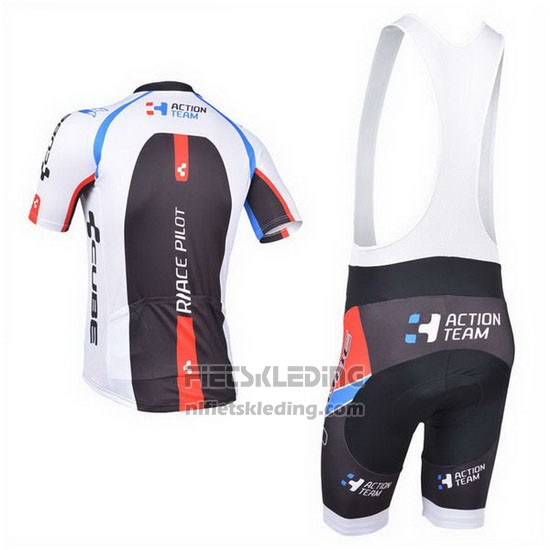 2013 Fietskleding Cube Zwart en Wit Korte Mouwen en Koersbroek
