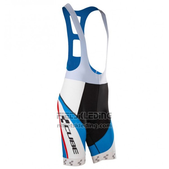 2016 Fietskleding Cube Blauw en Wit Korte Mouwen en Koersbroek
