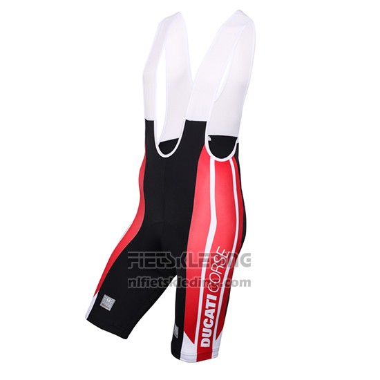 2016 Fietskleding Ducati Wit en Rood Korte Mouwen en Koersbroek