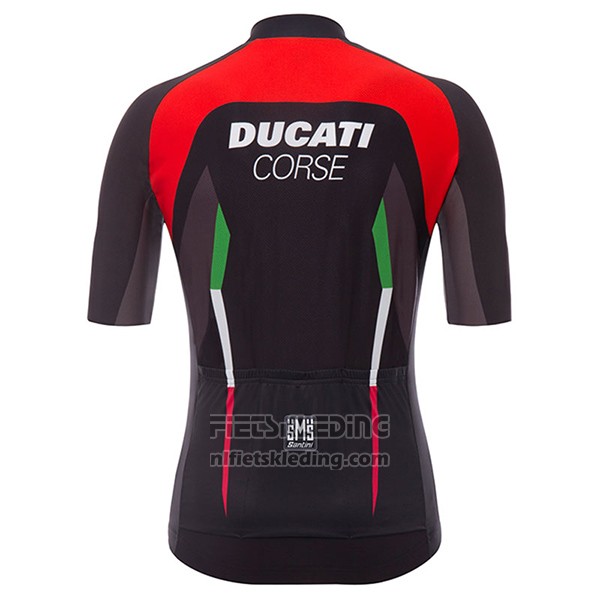 2017 Fietskleding Ducati Corse Zwart Korte Mouwen en Koersbroek