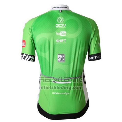 2016 Fietskleding GCN Grijs en Groen Korte Mouwen en Koersbroek