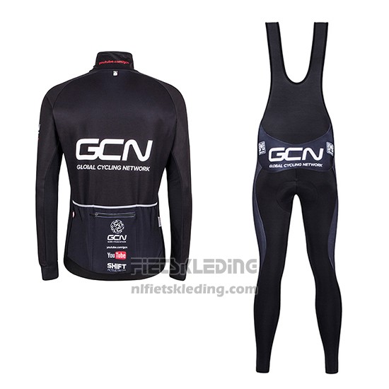 2016 Fietskleding Global Cycling Network Zwart Lange Mouwen en Koersbroek