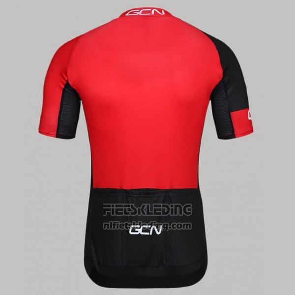 2017 Fietskleding GCN Zwart en Rood Korte Mouwen en Koersbroek