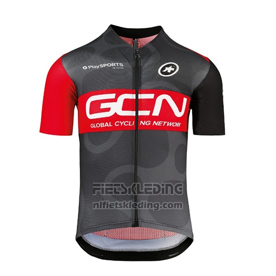 2018 Fietskleding GCN Zwart en Rood Korte Mouwen en Koersbroek