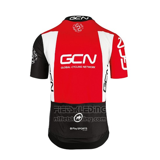 2018 Fietskleding GCN Zwart en Rood Korte Mouwen en Koersbroek