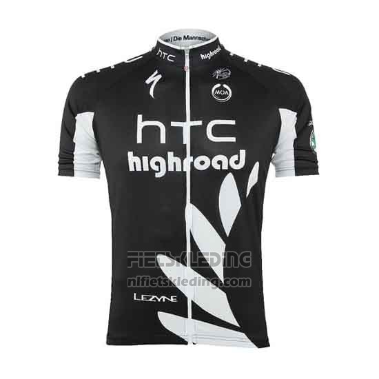 2011 Fietskleding HTC Highroad Zwart en Wit Korte Mouwen en Koersbroek