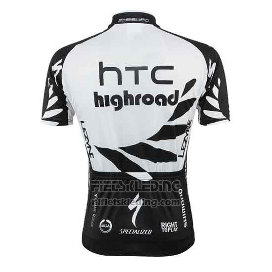 2011 Fietskleding HTC Highroad Zwart en Wit Korte Mouwen en Koersbroek