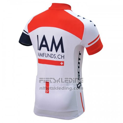 2016 Fietskleding IAM Rood en Blauw Korte Mouwen en Koersbroek