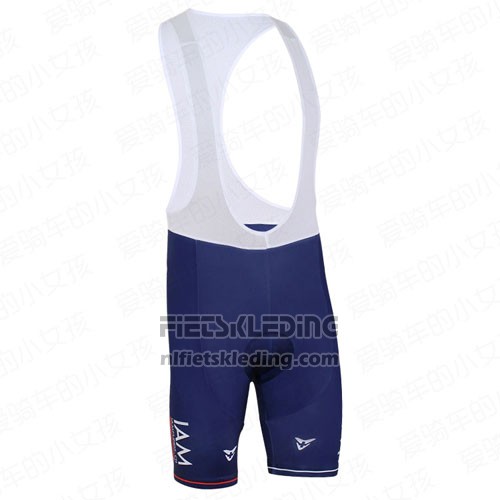 2016 Fietskleding IAM Rood en Blauw Korte Mouwen en Koersbroek