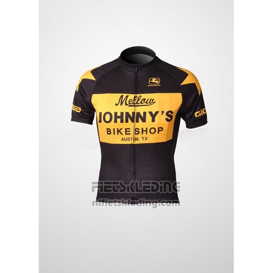 2010 Fietskleding Johnnys Geel en Zwart Korte Mouwen en Koersbroek