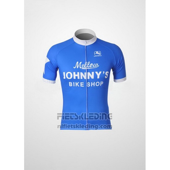 2010 Fietskleding Johnnys Wit en Azuur Korte Mouwen en Koersbroek