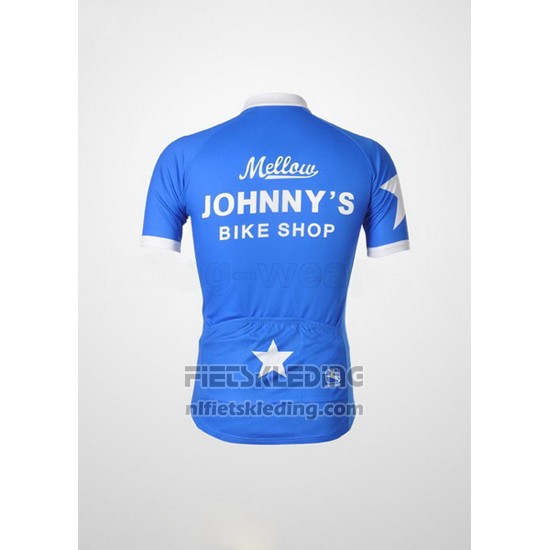 2010 Fietskleding Johnnys Wit en Azuur Korte Mouwen en Koersbroek
