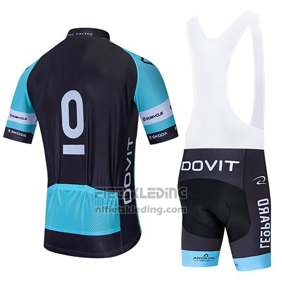 2020 Fietskleding Leopard Natural Blauw Zwart Korte Mouwen en Koersbroek