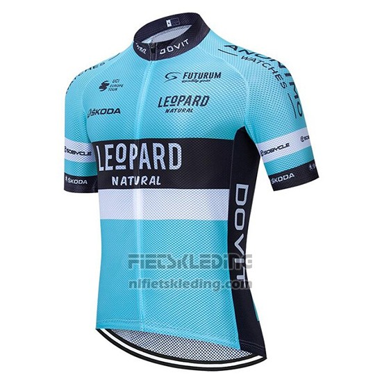 2020 Fietskleding Leopard Natural Blauw Zwart Korte Mouwen en Koersbroek
